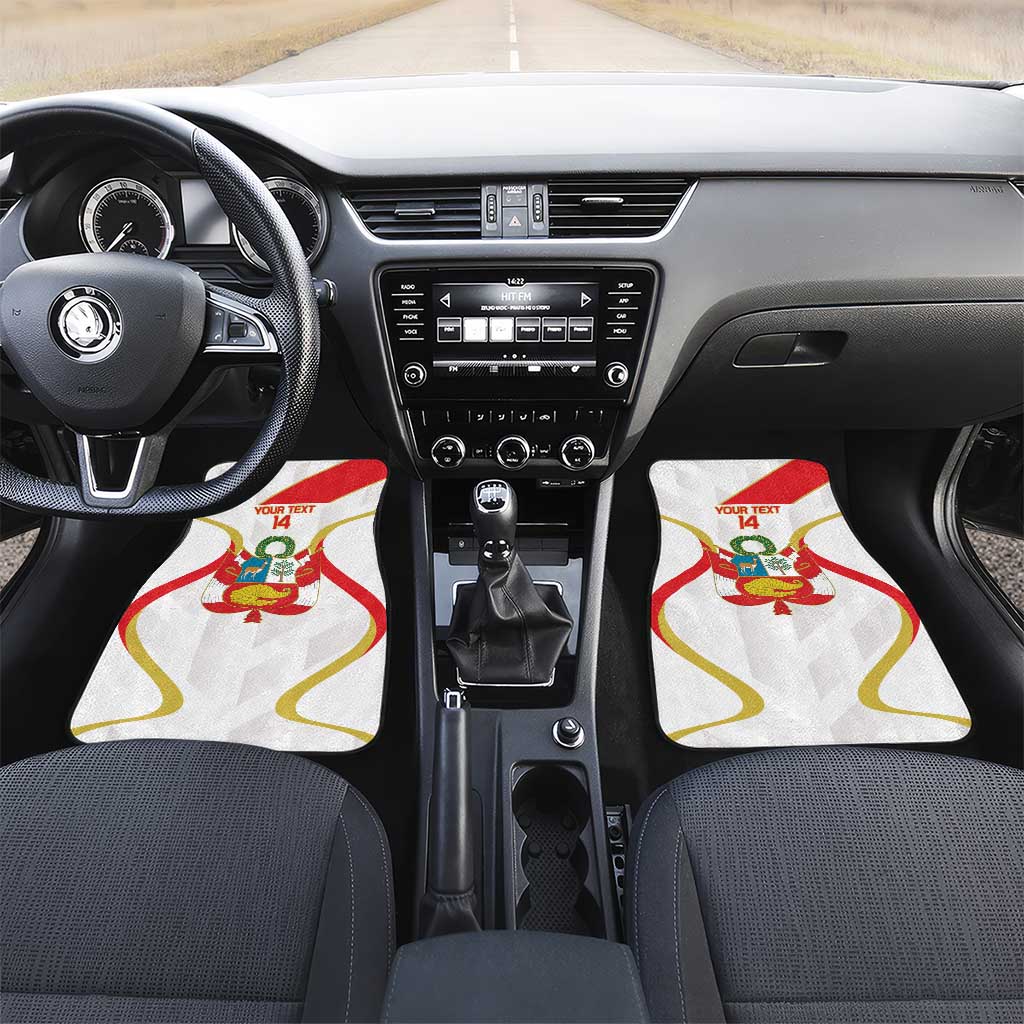 Custom Peru Football Car Mats Vamos La Bicolor - Wonder Print Shop