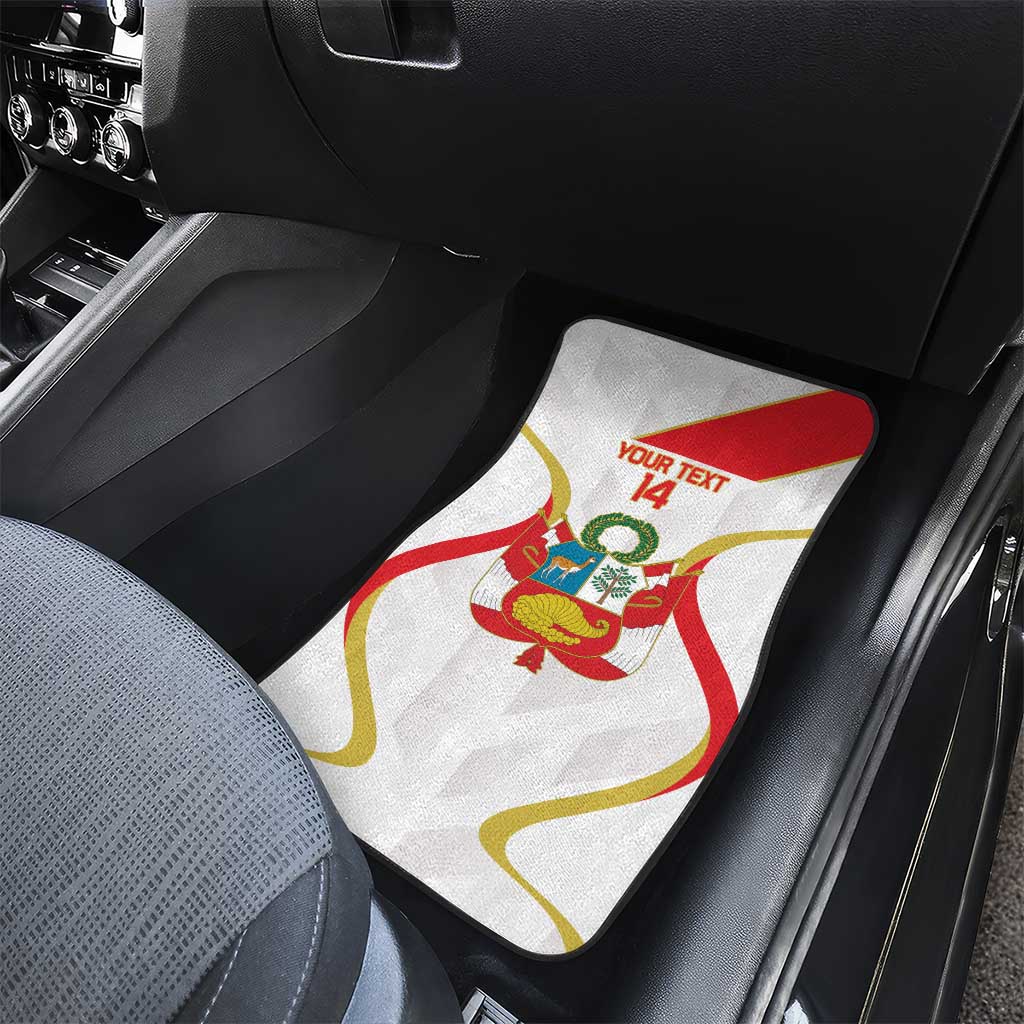 Custom Peru Football Car Mats Vamos La Bicolor - Wonder Print Shop