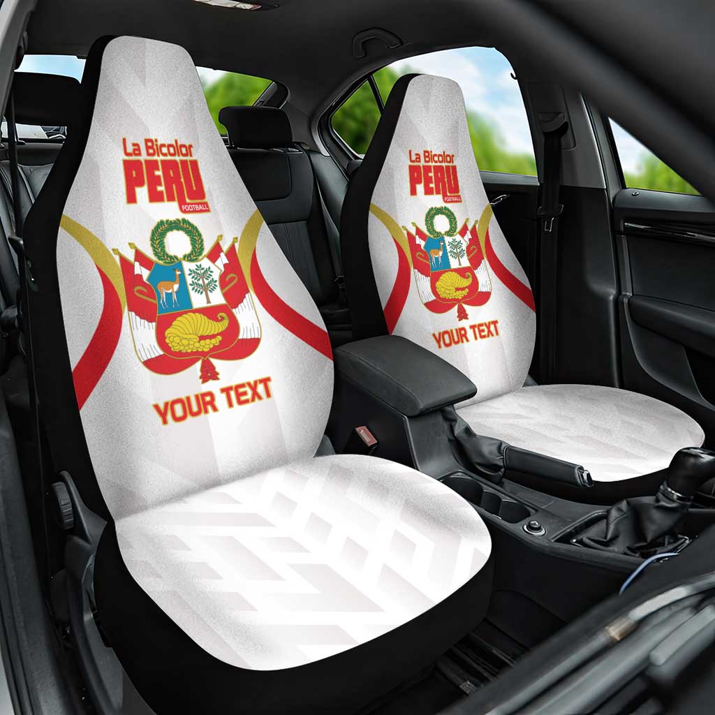 Custom Peru Football Car Seat Cover Vamos La Bicolor - Wonder Print Shop