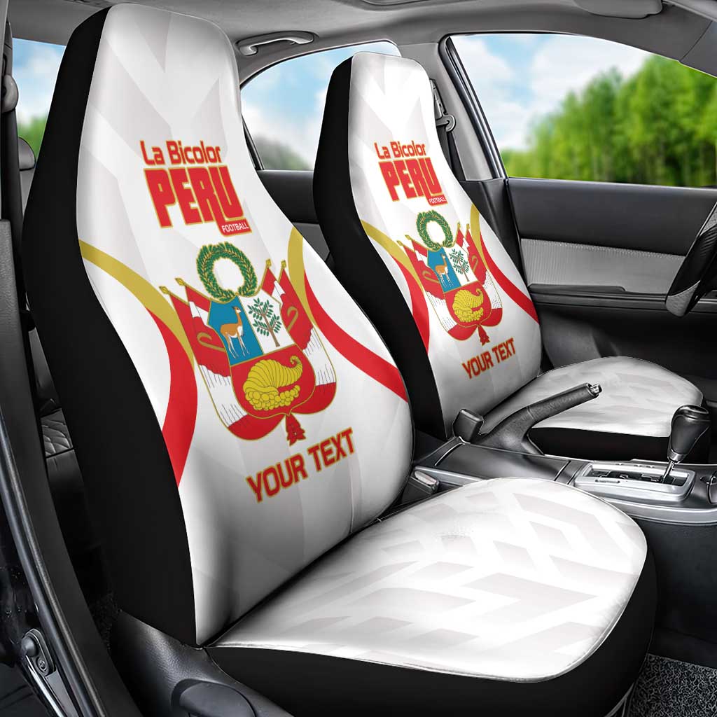 Custom Peru Football Car Seat Cover Vamos La Bicolor - Wonder Print Shop