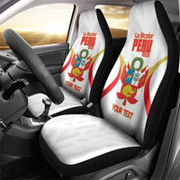 Custom Peru Football Car Seat Cover Vamos La Bicolor - Wonder Print Shop