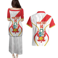 Custom Peru Football Couples Matching Puletasi and Hawaiian Shirt Vamos La Bicolor - Wonder Print Shop
