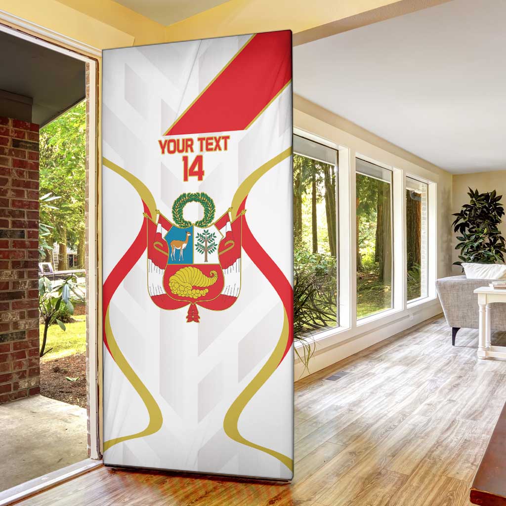Custom Peru Football Door Cover Vamos La Bicolor - Wonder Print Shop