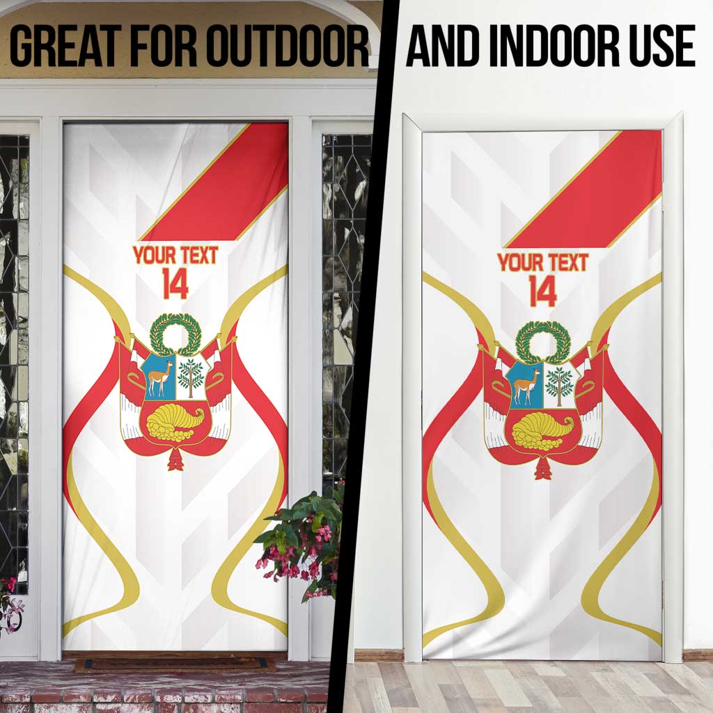 Custom Peru Football Door Cover Vamos La Bicolor - Wonder Print Shop