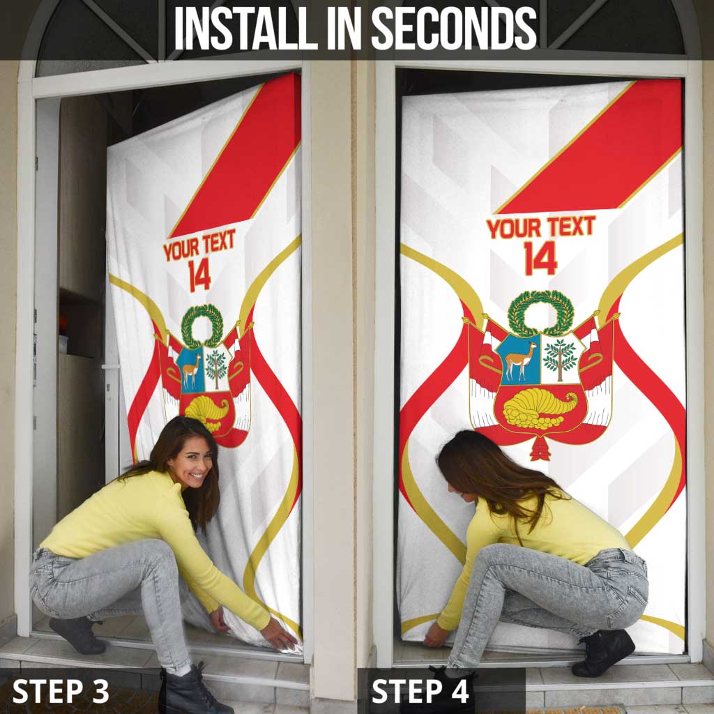 Custom Peru Football Door Cover Vamos La Bicolor - Wonder Print Shop