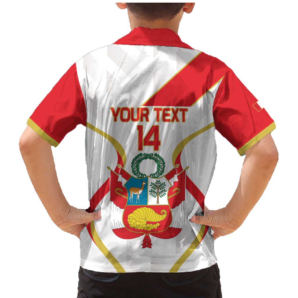 Custom Peru Football Family Matching Mermaid Dress and Hawaiian Shirt Vamos La Bicolor - Wonder Print Shop