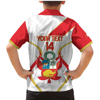 Custom Peru Football Family Matching Mermaid Dress and Hawaiian Shirt Vamos La Bicolor - Wonder Print Shop