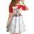 Custom Peru Football Family Matching Off The Shoulder Long Sleeve Dress and Hawaiian Shirt Vamos La Bicolor - Wonder Print Shop