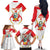 Custom Peru Football Family Matching Off The Shoulder Long Sleeve Dress and Hawaiian Shirt Vamos La Bicolor - Wonder Print Shop