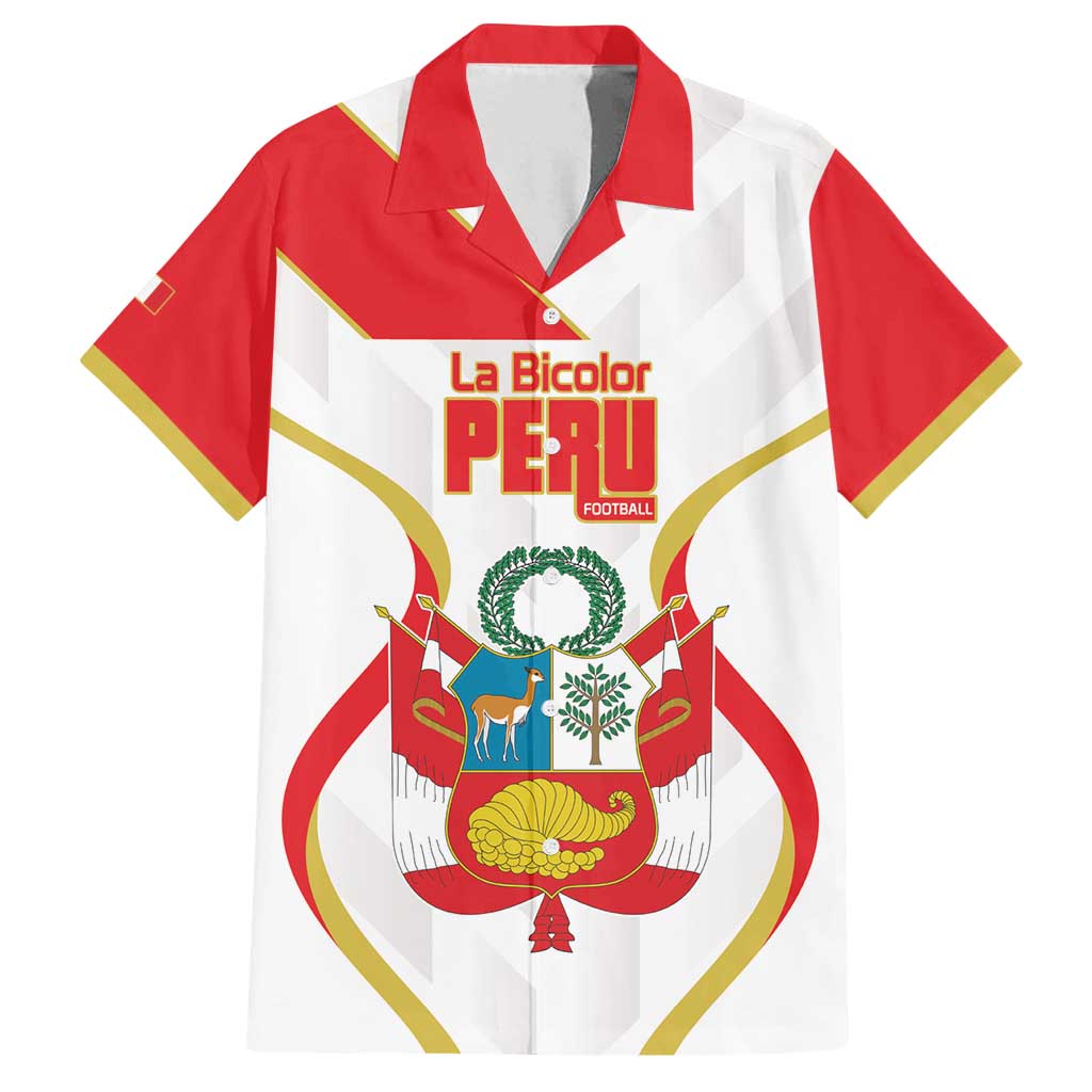 Custom Peru Football Family Matching Puletasi and Hawaiian Shirt Vamos La Bicolor - Wonder Print Shop