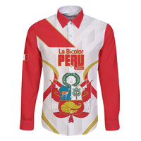 Custom Peru Football Family Matching Short Sleeve Bodycon Dress and Hawaiian Shirt Vamos La Bicolor - Wonder Print Shop