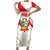 Custom Peru Football Family Matching Short Sleeve Bodycon Dress and Hawaiian Shirt Vamos La Bicolor - Wonder Print Shop