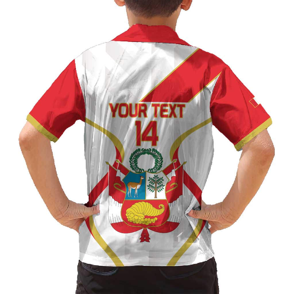 Custom Peru Football Family Matching Summer Maxi Dress and Hawaiian Shirt Vamos La Bicolor - Wonder Print Shop