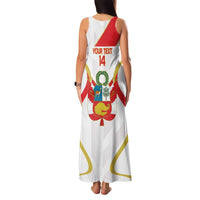 Custom Peru Football Family Matching Tank Maxi Dress and Hawaiian Shirt Vamos La Bicolor - Wonder Print Shop