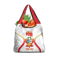 Custom Peru Football Grocery Bag Vamos La Bicolor - Wonder Print Shop