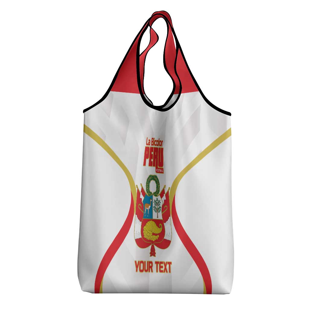 Custom Peru Football Grocery Bag Vamos La Bicolor - Wonder Print Shop