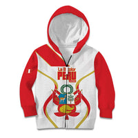 Custom Peru Football Kid Hoodie Vamos La Bicolor - Wonder Print Shop