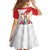 Custom Peru Football Kid Short Sleeve Dress Vamos La Bicolor - Wonder Print Shop