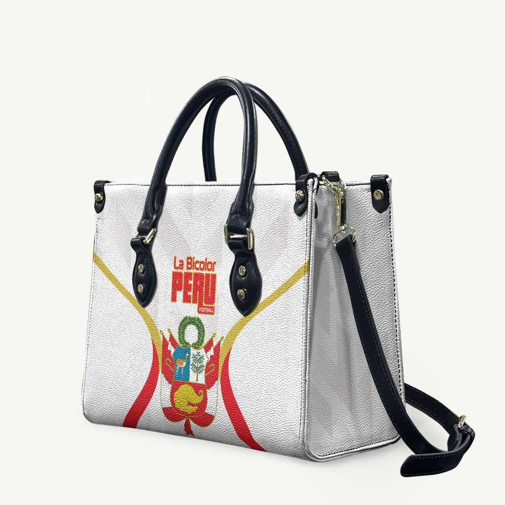 Custom Peru Football Leather Bag Vamos La Bicolor - Wonder Print Shop