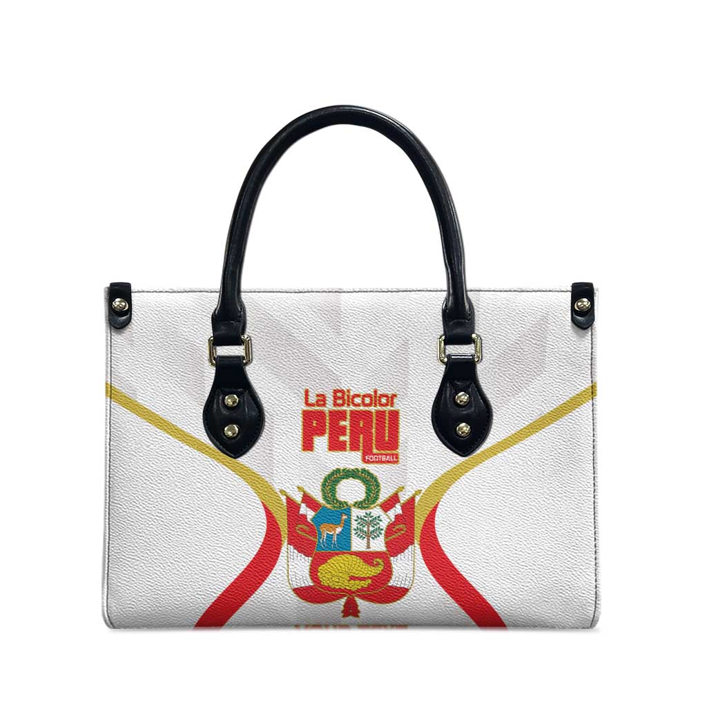 Custom Peru Football Leather Bag Vamos La Bicolor - Wonder Print Shop