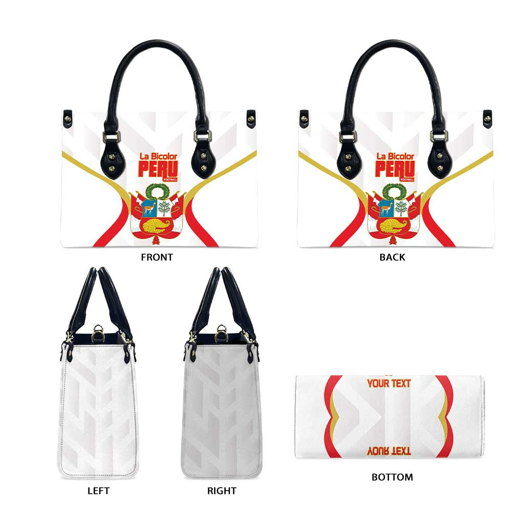 Custom Peru Football Leather Bag Vamos La Bicolor - Wonder Print Shop