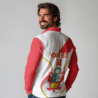 Custom Peru Football Long Sleeve Polo Shirt Vamos La Bicolor - Wonder Print Shop