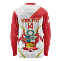 Custom Peru Football Long Sleeve Shirt Vamos La Bicolor - Wonder Print Shop