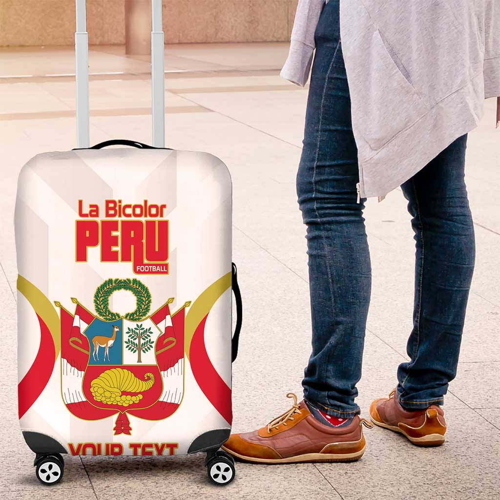 Custom Peru Football Luggage Cover Vamos La Bicolor - Wonder Print Shop