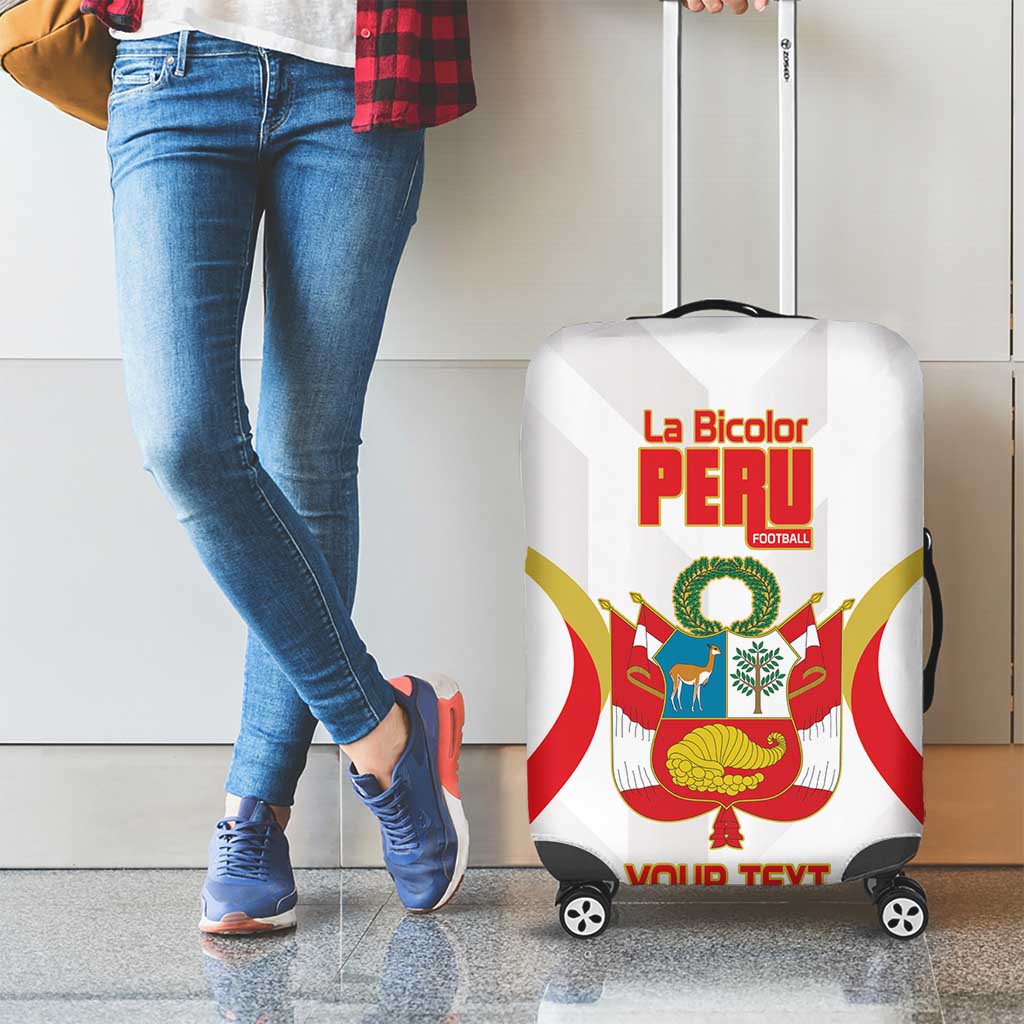 Custom Peru Football Luggage Cover Vamos La Bicolor - Wonder Print Shop