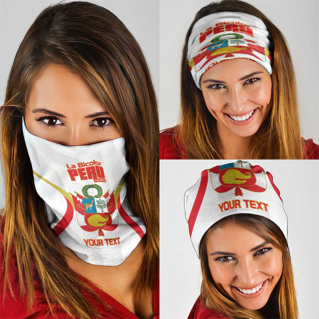 Custom Peru Football Neck Gaiter Vamos La Bicolor - Wonder Print Shop
