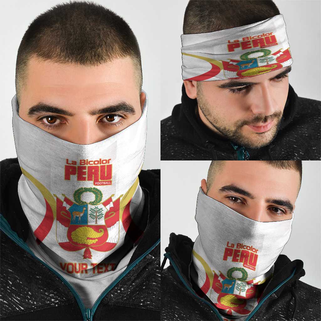 Custom Peru Football Neck Gaiter Vamos La Bicolor - Wonder Print Shop