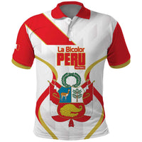 Custom Peru Football Polo Shirt Vamos La Bicolor - Wonder Print Shop