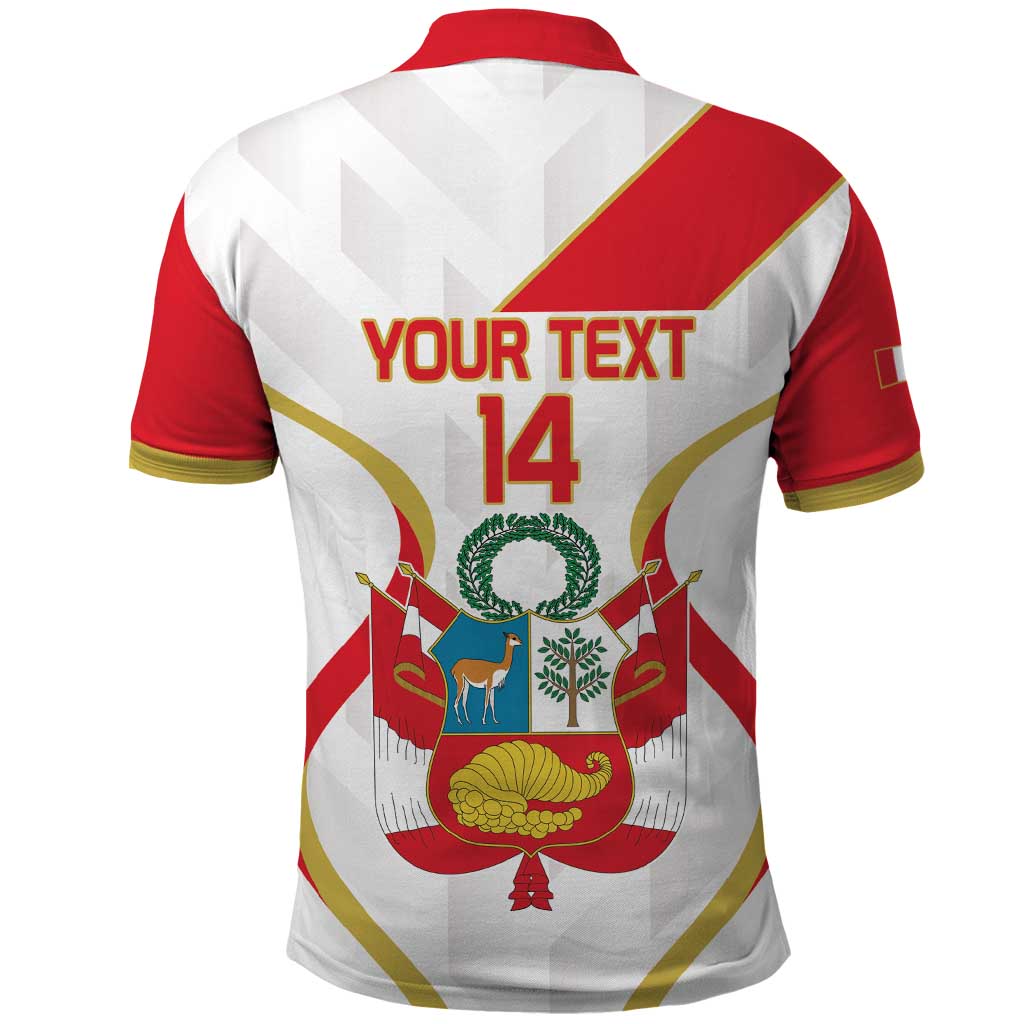 Custom Peru Football Polo Shirt Vamos La Bicolor - Wonder Print Shop