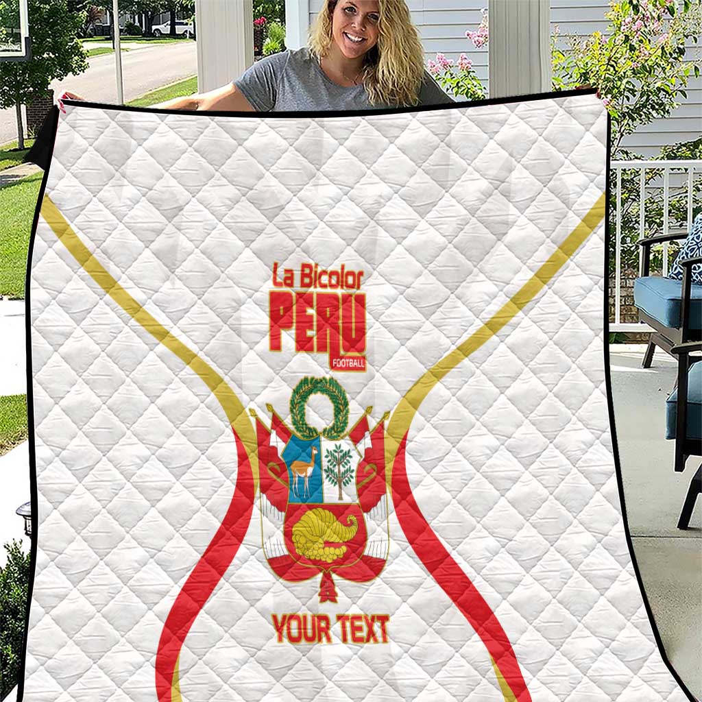 Custom Peru Football Quilt Vamos La Bicolor - Wonder Print Shop