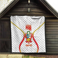 Custom Peru Football Quilt Vamos La Bicolor - Wonder Print Shop