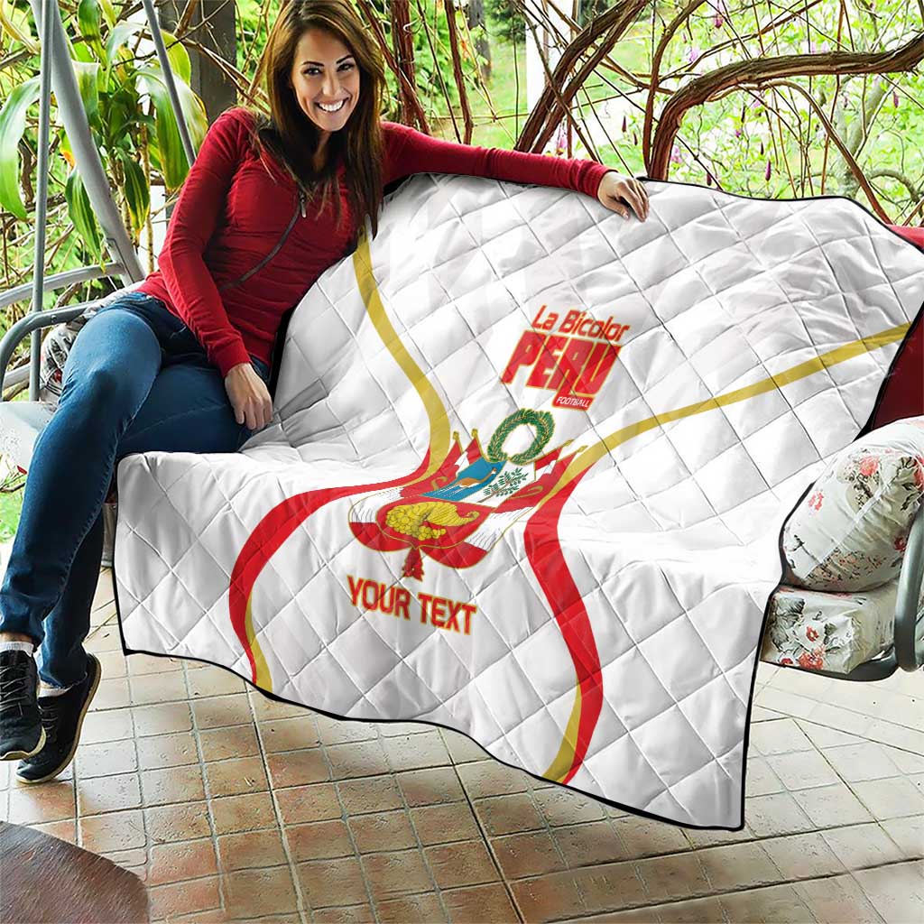 Custom Peru Football Quilt Vamos La Bicolor - Wonder Print Shop