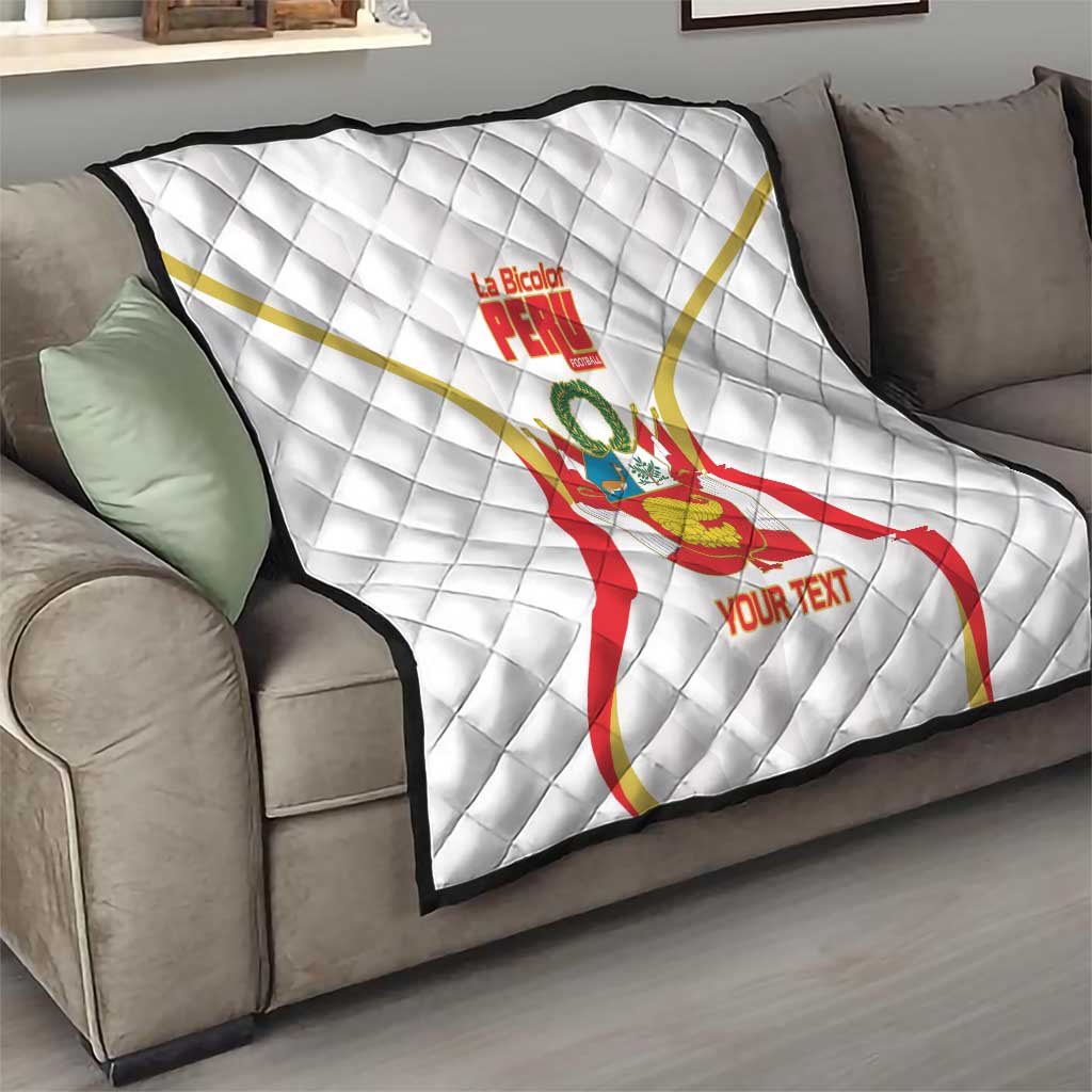 Custom Peru Football Quilt Vamos La Bicolor - Wonder Print Shop