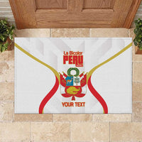 Custom Peru Football Rubber Doormat Vamos La Bicolor - Wonder Print Shop
