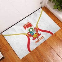 Custom Peru Football Rubber Doormat Vamos La Bicolor - Wonder Print Shop