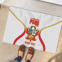 Custom Peru Football Rubber Doormat Vamos La Bicolor - Wonder Print Shop