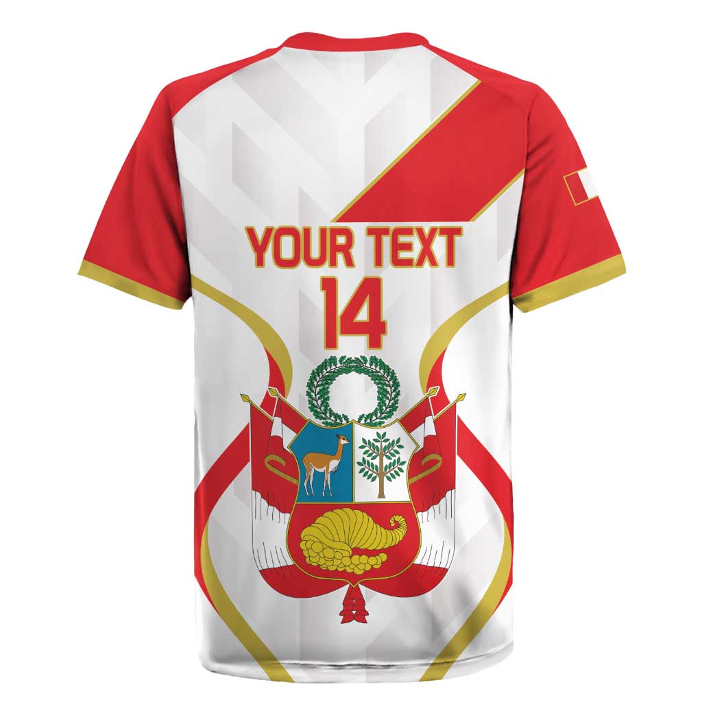 Custom Peru Football Rugby Jersey Vamos La Bicolor - Wonder Print Shop