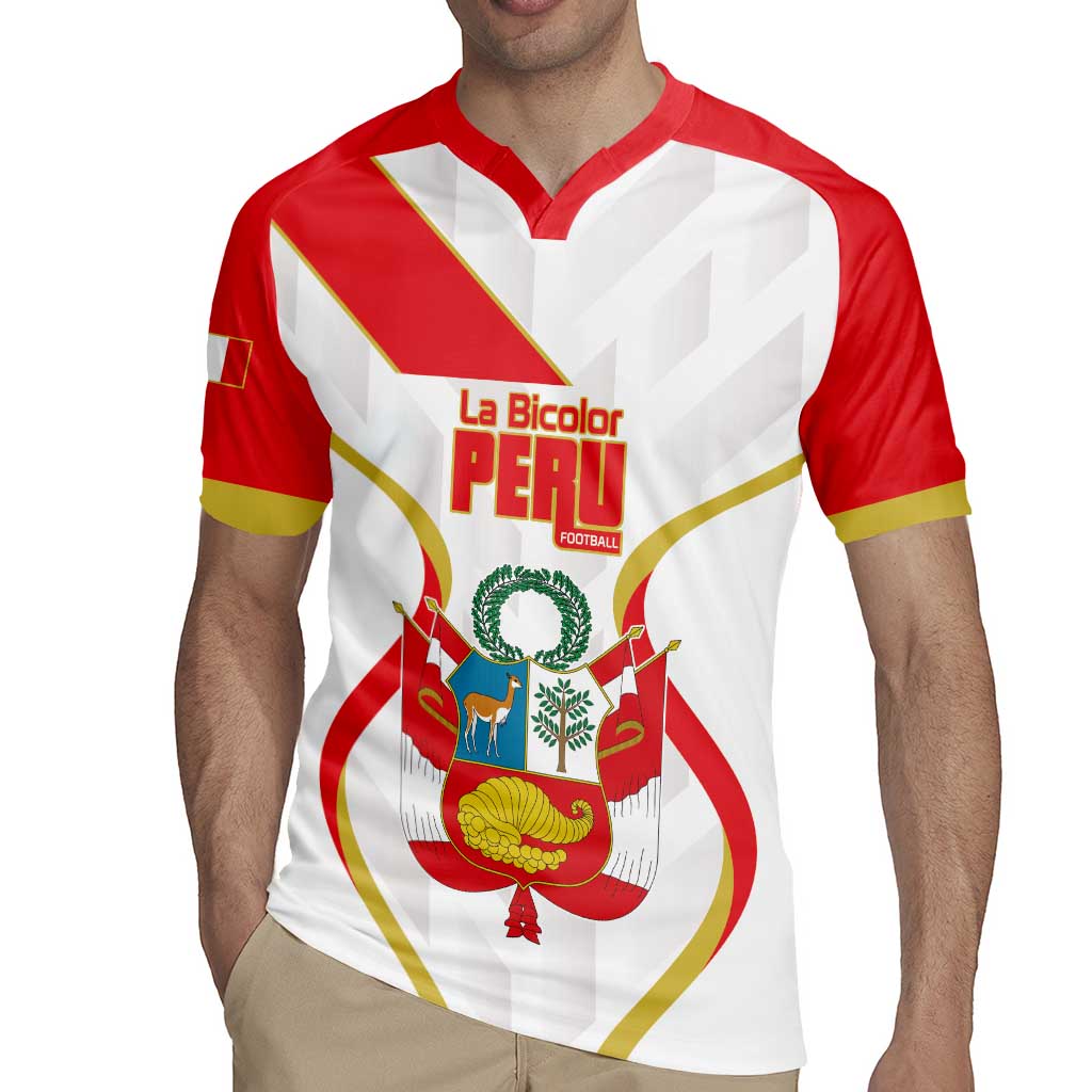 Custom Peru Football Rugby Jersey Vamos La Bicolor - Wonder Print Shop