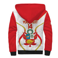 Custom Peru Football Sherpa Hoodie Vamos La Bicolor - Wonder Print Shop