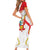 Custom Peru Football Short Sleeve Bodycon Dress Vamos La Bicolor - Wonder Print Shop