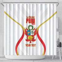 Custom Peru Football Shower Curtain Vamos La Bicolor - Wonder Print Shop