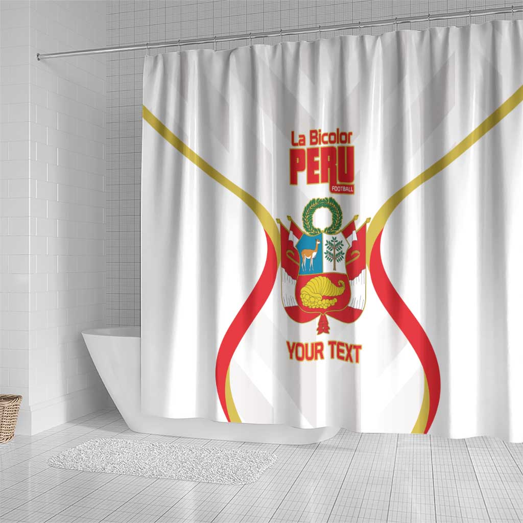Custom Peru Football Shower Curtain Vamos La Bicolor - Wonder Print Shop