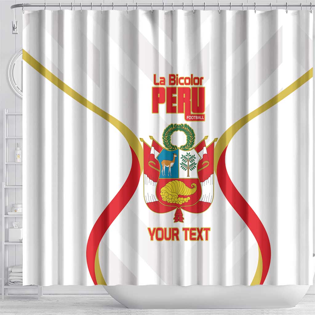 Custom Peru Football Shower Curtain Vamos La Bicolor - Wonder Print Shop