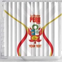 Custom Peru Football Shower Curtain Vamos La Bicolor - Wonder Print Shop