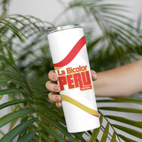 Custom Peru Football Skinny Tumbler Vamos La Bicolor - Wonder Print Shop
