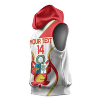 Custom Peru Football Sleeveless Hoodie Vamos La Bicolor - Wonder Print Shop